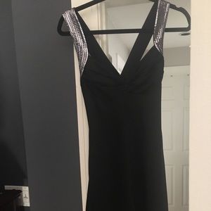 Black dress with beautiful cross back.